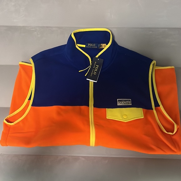 $170 Polo Ralph Lauren ColorBlocked Fleece Vest NWT - Picture 9 of 11